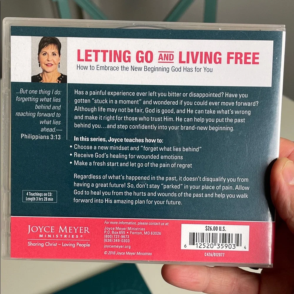 Joyce Meyer Letting Go and Living Free Journal and CD Set